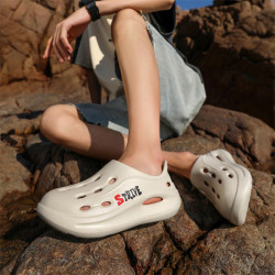 包跟涼拖鞋夏天2025新款厚底防滑涉水鞋溯谿鞋外穿男女洞洞鞋