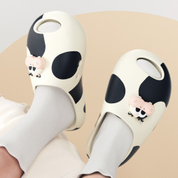 可愛奶牛卡通新款室內居家外穿EVA女夏情侶拖時尚厚底涼拖鞋四季