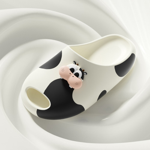 可愛奶牛卡通新款室內居家外穿EVA女夏情侶拖時尚厚底涼拖鞋四季