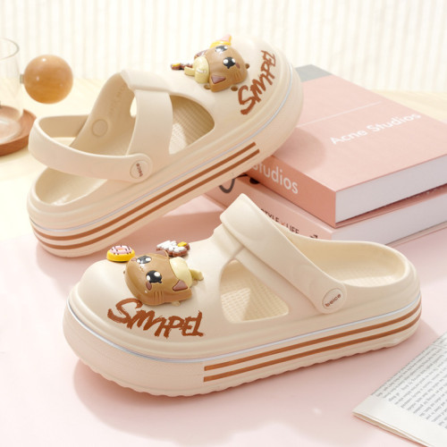 女士瑪麗珍拖鞋增高防滑透氣耐磨柔軟EVA洞洞鞋外穿包頭涼拖 女士瑪麗珍拖鞋增高防滑透氣耐磨柔軟EVA洞洞鞋外穿包頭涼拖