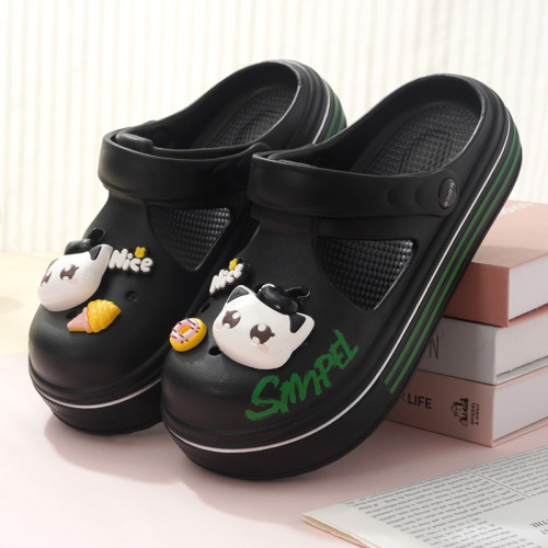 女士瑪麗珍拖鞋增高防滑透氣耐磨柔軟EVA洞洞鞋外穿包頭涼拖 女士瑪麗珍拖鞋增高防滑透氣耐磨柔軟EVA洞洞鞋外穿包頭涼拖