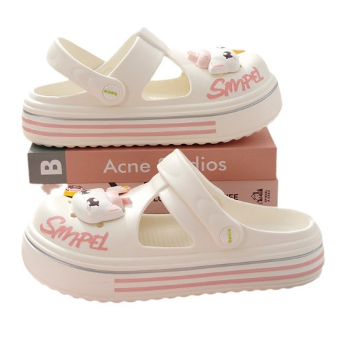 女士瑪麗珍拖鞋增高防滑透氣耐磨柔軟EVA洞洞鞋外穿包頭涼拖 女士瑪麗珍拖鞋增高防滑透氣耐磨柔軟EVA洞洞鞋外穿包頭涼拖