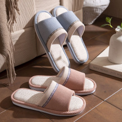 四季亞麻拖鞋男女室內家用軟底防滑情侶居家地板棉麻吸汗靜音春款