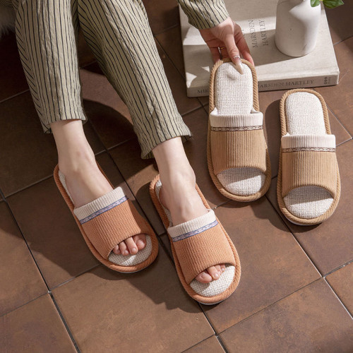 四季亞麻拖鞋男女室內家用軟底防滑情侶居家地板棉麻吸汗靜音春款 四季亞麻拖鞋男女室內家用軟底防滑情侶居家地板棉麻吸汗靜音春款