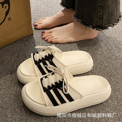 網紅EVA厚底一字拖鞋女外穿2024夏季新款韓版百搭時尚沙灘涼拖鞋 網紅EVA厚底一字拖鞋女外穿2024夏季新款韓版百搭時尚沙灘涼拖鞋