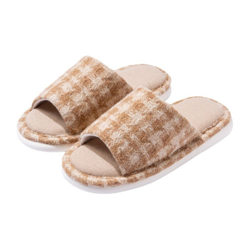 ins小香風亞麻拖鞋女春秋款家用防滑靜音四季居家室內地板拖鞋男 ins小香風亞麻拖鞋女春秋款家用防滑靜音四季居家室內地板拖鞋男