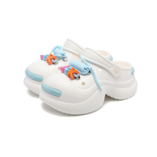 2025新款時尚厚底踩屎感洞洞鞋女DIY綁帶松糕涼鞋包頭鞋t 2025新款時尚厚底踩屎感洞洞鞋女DIY綁帶松糕涼鞋包頭鞋t