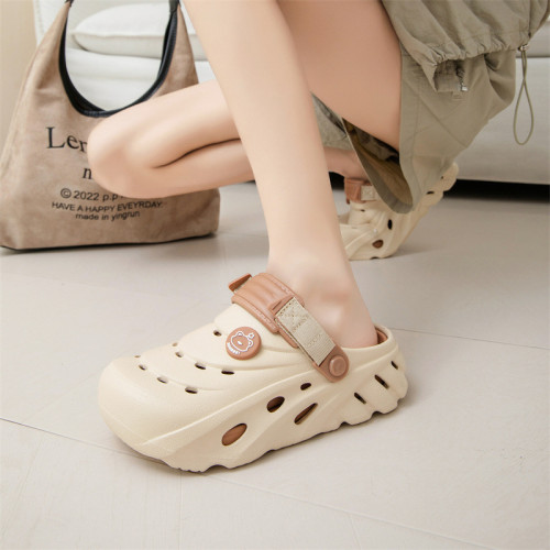 洞洞鞋女夏季厚底增高耐磨防滑包頭拖 EVA外穿防臭鏤空踩屎感涼拖 洞洞鞋女夏季厚底增高耐磨防滑包頭拖 EVA外穿防臭鏤空踩屎感涼拖