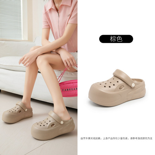 洞洞鞋女外穿夏季沙灘不臭腳包頭拖 EVA百搭耐磨防滑高級感涼拖鞋 洞洞鞋女外穿夏季沙灘不臭腳包頭拖 EVA百搭耐磨防滑高級感涼拖鞋