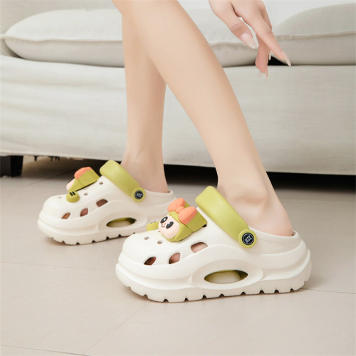 EVA洞洞鞋女款夏季外穿踩屎感增高厚底5CM防滑時尚網紅可愛沙灘鞋 EVA洞洞鞋女款夏季外穿踩屎感增高厚底5CM防滑時尚網紅可愛沙灘鞋