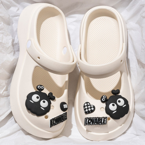 洞洞鞋女款2024新款夏季外穿厚底海邊沙灘防滑踩屎感瑪麗珍涼拖鞋