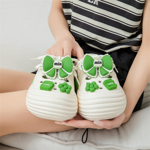 厚底洞洞鞋女2025新款夏季增高厚底踩屎感卡通暴力熊包頭涼拖鞋女 厚底洞洞鞋女2025新款夏季增高厚底踩屎感卡通暴力熊包頭涼拖鞋女