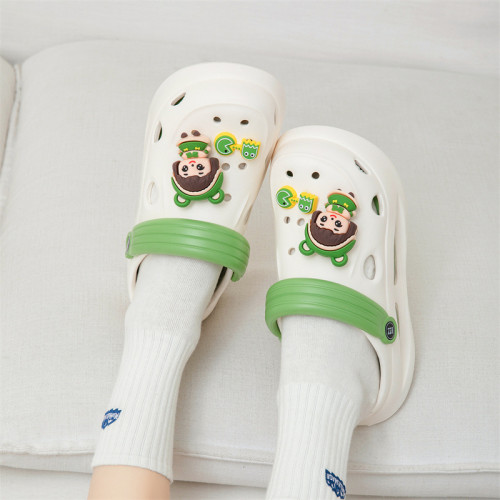 洞洞鞋女夏外穿時尚厚底包頭拖軟底舒適護士鞋防滑半拖海邊沙灘鞋