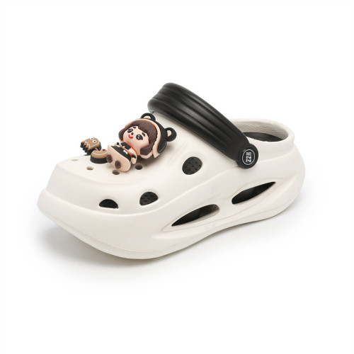 洞洞鞋女夏外穿時尚厚底包頭拖軟底舒適護士鞋防滑半拖海邊沙灘鞋