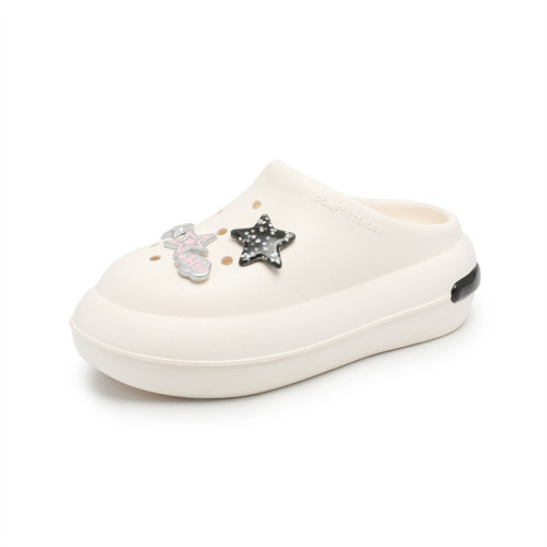 小香風雲朵洞洞鞋女夏新款星星鏈條時尚舒適海邊度假兩穿涼拖鞋女 小香風雲朵洞洞鞋女夏新款星星鏈條時尚舒適海邊度假兩穿涼拖鞋女