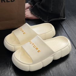 踩屎感拖鞋女夏季室內家居洗澡防滑EVA不臭腳外穿增高厚底涼拖鞋