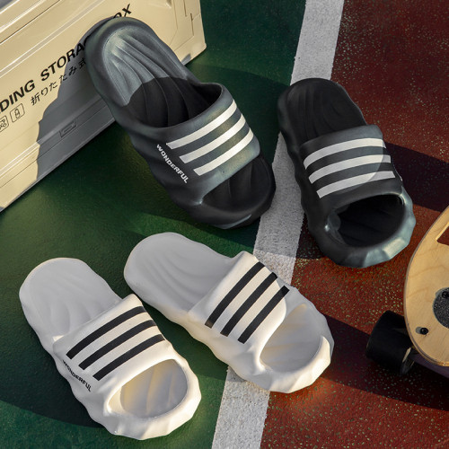 新款厚底男女同款EVA涼拖鞋夏季戶外穿時尚防滑防臭運動沙灘拖鞋