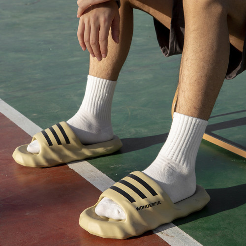 新款厚底男女同款EVA涼拖鞋夏季戶外穿時尚防滑防臭運動沙灘拖鞋