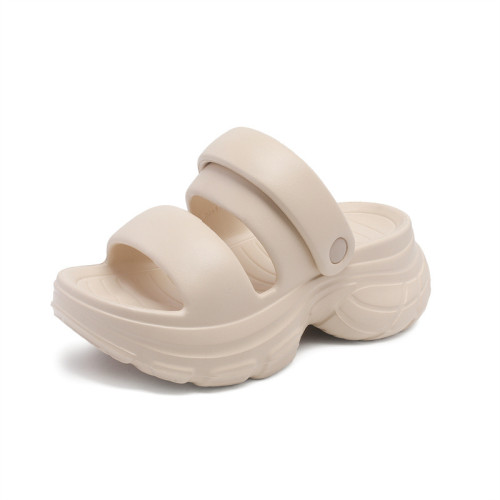 爆款松糕涼鞋女EVA新款夏外穿增高厚底踩屎感時尚沙灘涼拖鞋