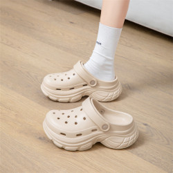 增高厚底洞洞鞋女夏季外穿個性沙灘涼拖鞋2025新款EVA拖鞋女