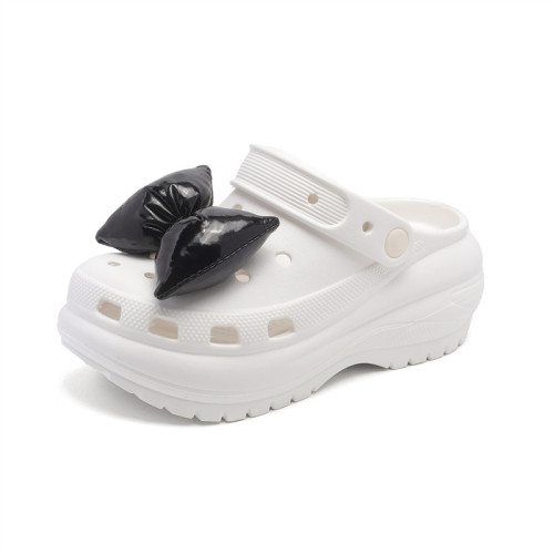 光輪洞洞鞋女夏季外穿2025新款拼色厚底蝴蝶結兩穿沙灘包頭涼拖 光輪洞洞鞋女夏季外穿2025新款拼色厚底蝴蝶結兩穿沙灘包頭涼拖