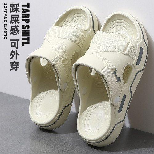 男士涼鞋夏季外穿沙灘軟底踩屎感室內浴室洗澡防滑家居拖鞋男