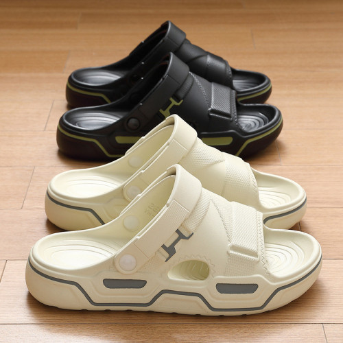 男士涼鞋夏季外穿沙灘軟底踩屎感室內浴室洗澡防滑家居拖鞋男