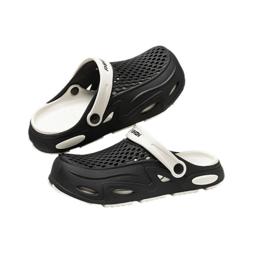 男士涼鞋夏季外穿透氣2025新款輕便軟底包頭洞洞鞋兩用沙灘拖鞋男