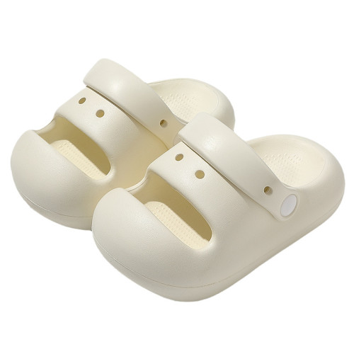 兒童洞洞鞋男女童夏外穿透氣家居室內防滑軟底踩屎感兒童拖鞋