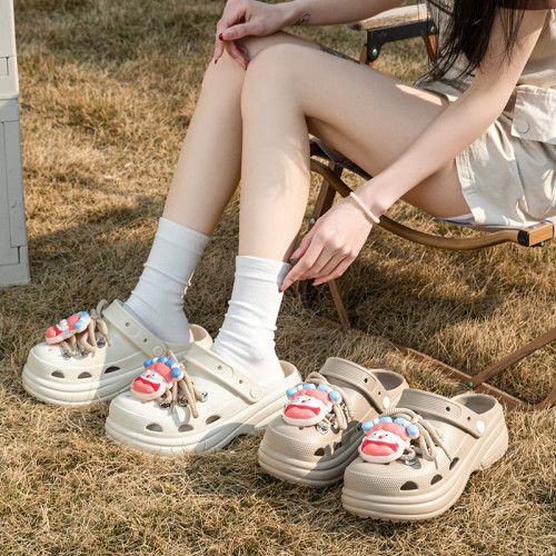 踩屎感洞洞鞋女外穿夏季2025新款防滑厚底防滑增高護士沙灘涼鞋 踩屎感洞洞鞋女外穿夏季2025新款防滑厚底防滑增高護士沙灘涼鞋