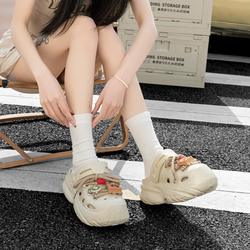 高跟洞洞鞋女夏季厚底外穿防滑EVA時尚涼拖鞋女2025新款ins潮 高跟洞洞鞋女夏季厚底外穿防滑EVA時尚涼拖鞋女2025新款ins潮