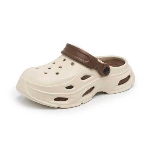 厚底洞洞鞋男夏季2025新款時尚踩屎感沙灘涼鞋防滑包頭拖鞋女士 厚底洞洞鞋男夏季2025新款時尚踩屎感沙灘涼鞋防滑包頭拖鞋女士