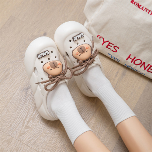 可愛洞洞鞋夏季款戶外 綁帶穿搭EVA涼拖鞋增高包頭拖鞋女厚底拖 可愛洞洞鞋夏季款戶外 綁帶穿搭EVA涼拖鞋增高包頭拖鞋女厚底拖