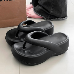 厚底增高人字拖女夏季時尚外穿2025新款海邊沙灘網紅夾腳涼拖鞋女