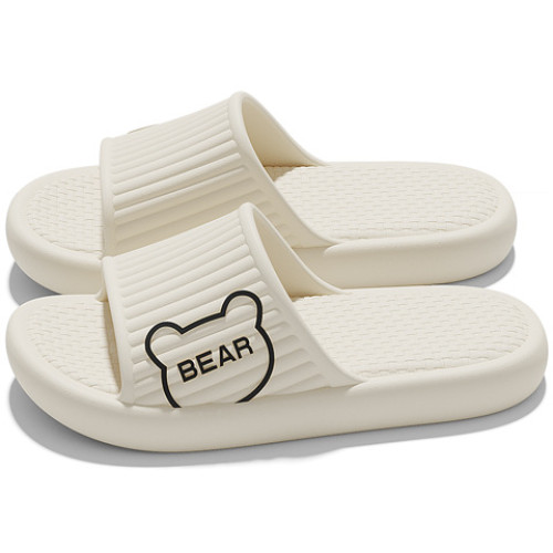 夏季新款可愛熊夏季涼拖女室內家居外穿防滑浴室軟底家用一字拖鞋