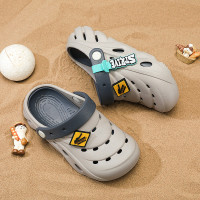 兒童拖鞋夏季男女童寶寶可愛軟底中大童洞洞鞋小孩包頭沙灘涼拖鞋