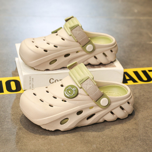 兒童涼拖鞋女童夏季中小童寶寶室內軟底防滑卡通小男孩包頭洞洞鞋