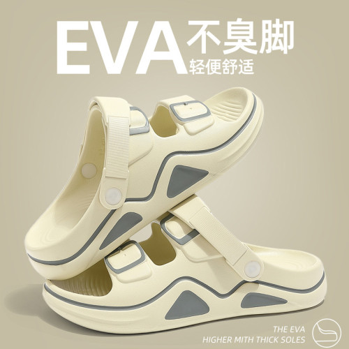 安尚芬運動風2025款男士拖鞋夏季新款EVA外穿防滑透氣休閒涼拖男