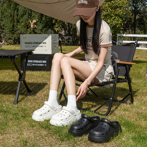 洞洞鞋女2025新款厚底夏季外穿防滑防臭沙灘eva踩屎感包頭涼拖鞋 洞洞鞋女2025新款厚底夏季外穿防滑防臭沙灘eva踩屎感包頭涼拖鞋