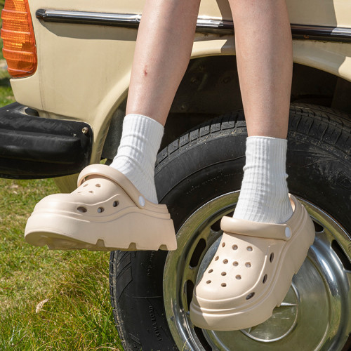 洞洞鞋女2025新款厚底夏季外穿防滑防臭沙灘eva踩屎感包頭涼拖鞋 洞洞鞋女2025新款厚底夏季外穿防滑防臭沙灘eva踩屎感包頭涼拖鞋