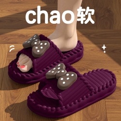 踩屎感拖鞋女士夏季2025新款室內家居浴室防滑厚底涼拖鞋男式外穿