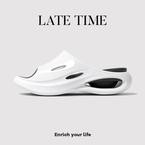 潮流氣墊增高運動拖鞋男士夏季防滑雙色EVA厚底情侶涼拖鞋女外穿