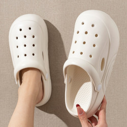 洞洞鞋女士夏季外穿2025新款厚底eva包頭涼鞋防滑防臭沙灘拖鞋女