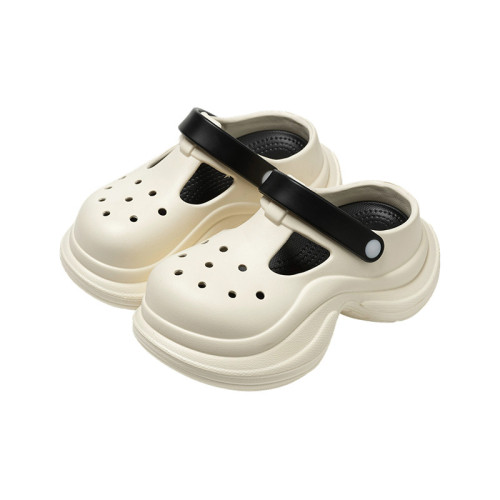 厚底洞洞鞋女2025夏季新款踩屎感外穿增高防滑沙灘包頭涼拖鞋女士 厚底洞洞鞋女2025夏季新款踩屎感外穿增高防滑沙灘包頭涼拖鞋女士