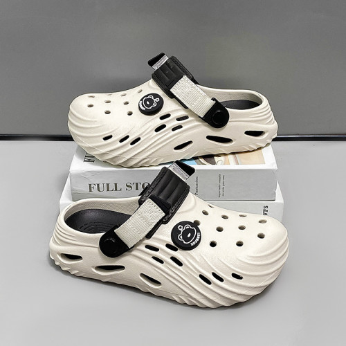 EVA超輕盈親子兒童時尚包頭洞洞鞋外穿防滑耐磨包頭沙灘涼拖鞋