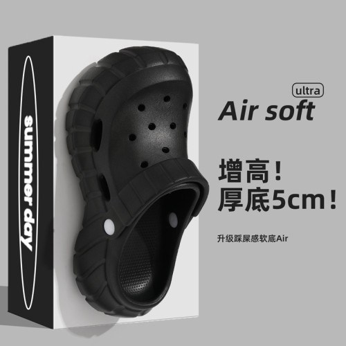 卡皮巴拉厚底洞洞鞋女款外穿夏季2025新款沙灘eva防滑包頭涼拖鞋