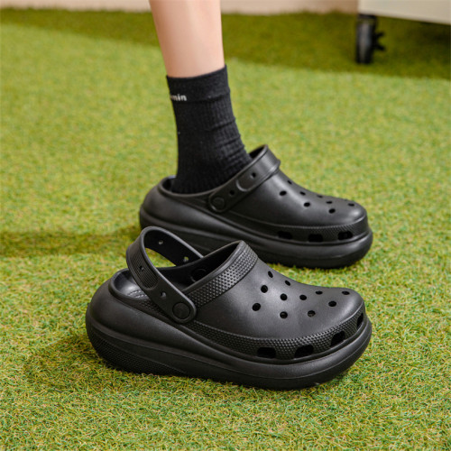 網紅同款泡芙洞洞鞋女夏季厚底外穿EVA軟底情侶沙灘踩屎感涼拖鞋 網紅同款泡芙洞洞鞋女夏季厚底外穿EVA軟底情侶沙灘踩屎感涼拖鞋