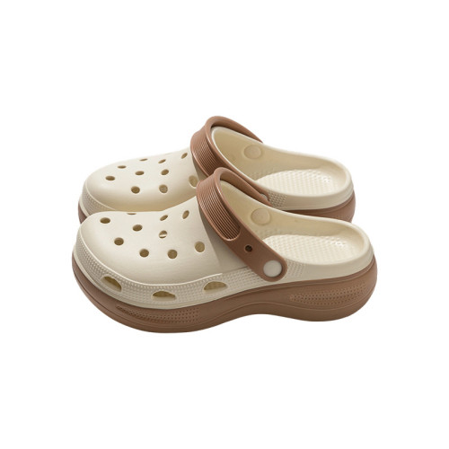 洞洞鞋女夏季新款外穿厚底包頭半拖鞋防滑防臭涼拖戶外休閒沙灘鞋