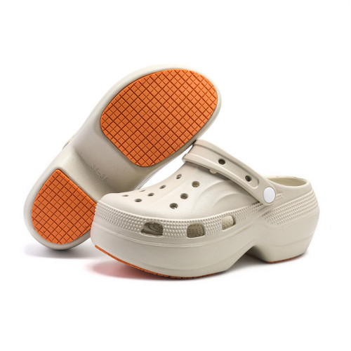 防滑洞洞鞋女夏季外穿透氣包頭拖 EVA增高耐磨橡膠底沙灘厚底拖鞋 防滑洞洞鞋女夏季外穿透氣包頭拖 EVA增高耐磨橡膠底沙灘厚底拖鞋