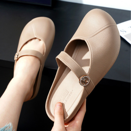 2025新款女士半拖涼鞋辦公日常時尚休閒EVA輕盈不累腳春夏涼拖鞋